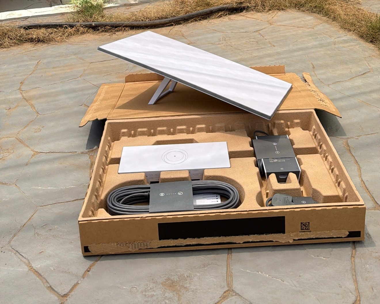 Starlink satellite dish installed outdoors